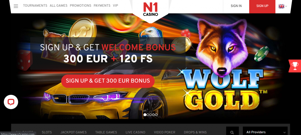 N1 Casino startsida